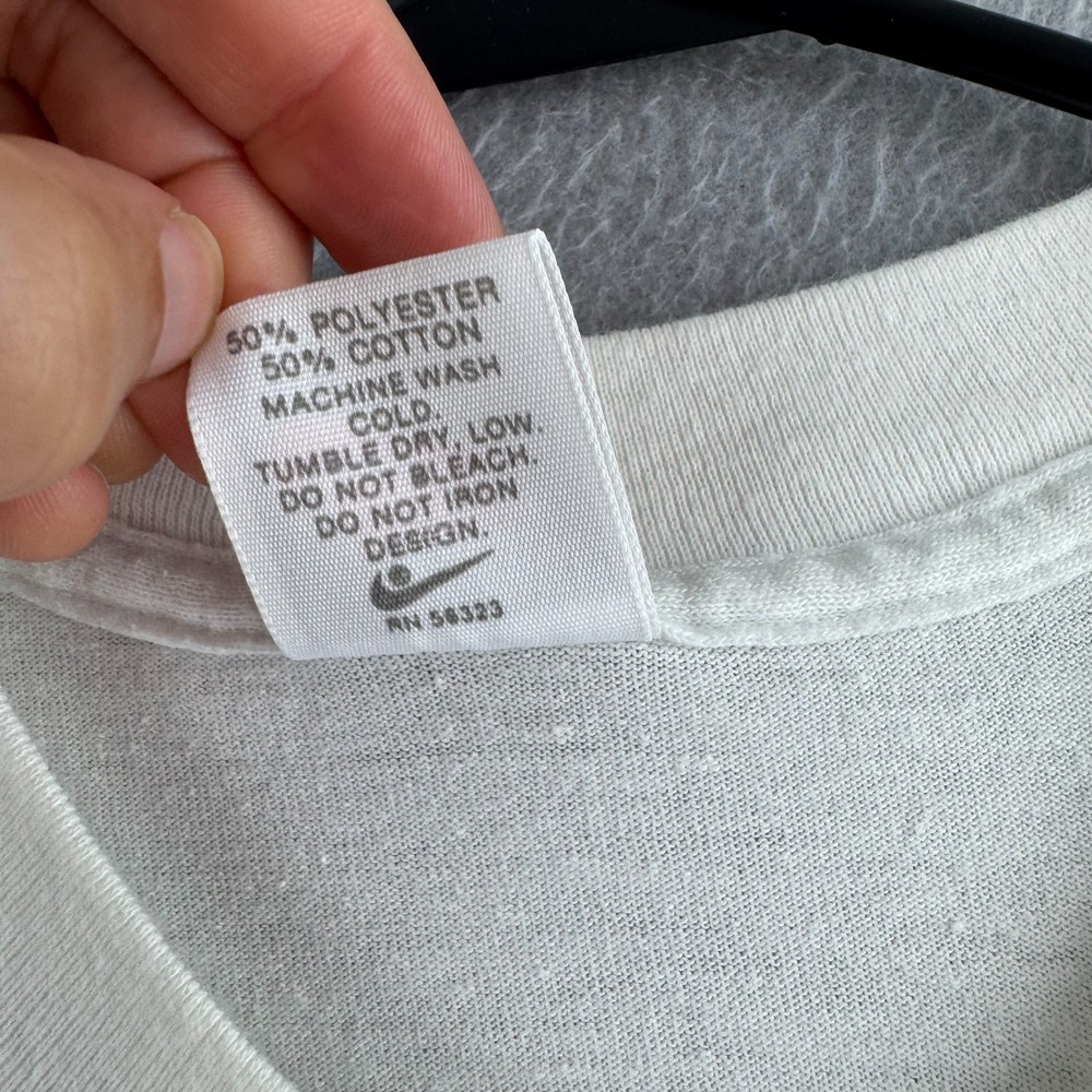 Vintage Nike T Shirt Mens XL White Single Stitch 90s Double Made in USA - Picture 5 of 15